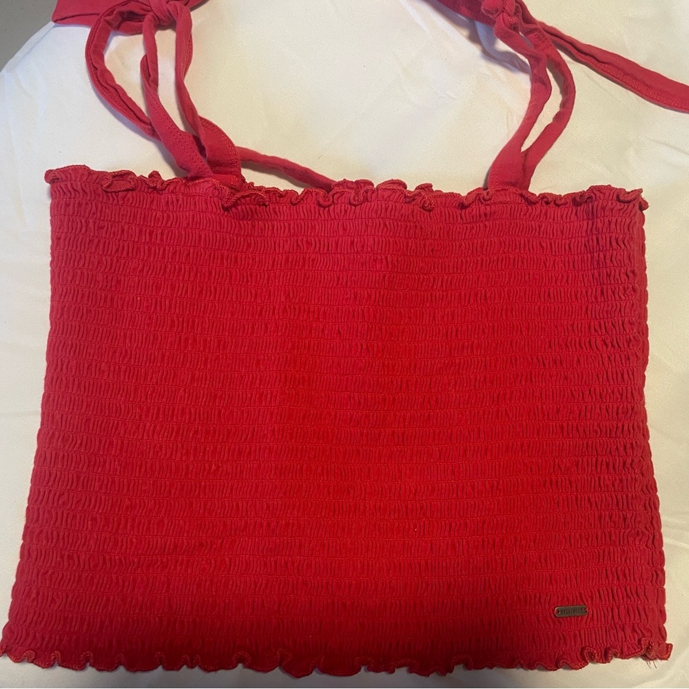 Red Hollister crop top
